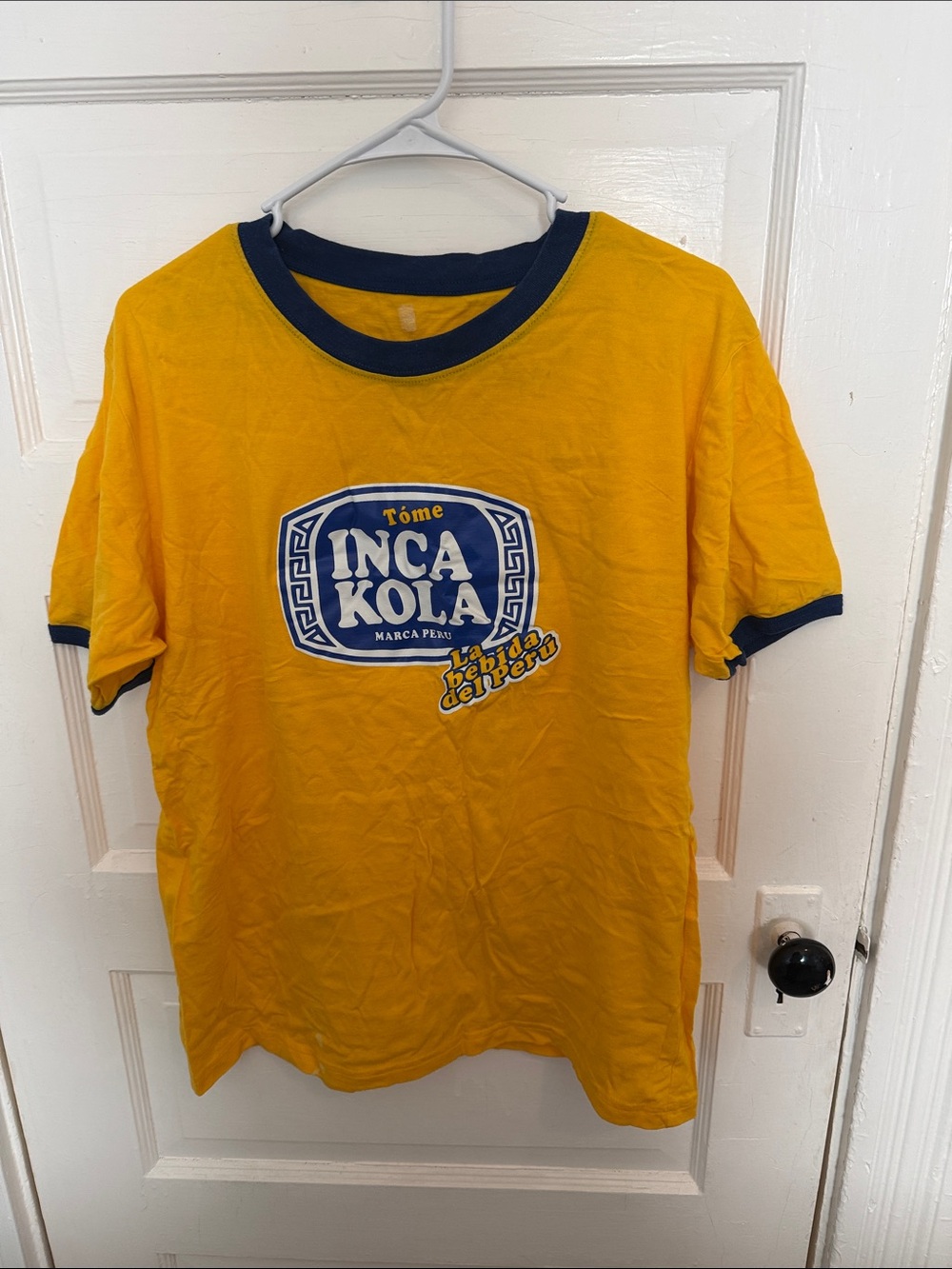 Yellow Graphic Ringer Tee